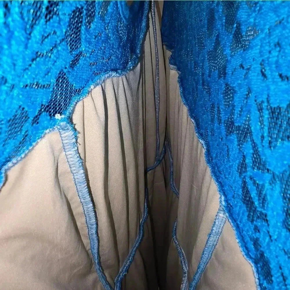 Torrid Ocean Blue Lace Overlay Tank Dress Midi Knee Length Women's Plus 2X 18 20 - Picture 2 of 6